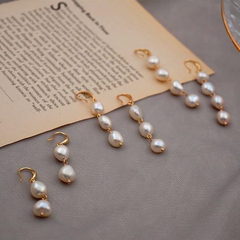 Sisi Pearls Drop Earrings - Zafari Studio Jewelry